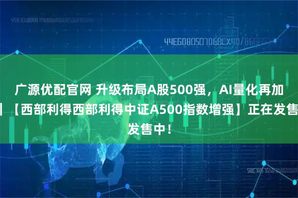 广源优配官网 升级布局A股500强，AI量化再加码｜【西部利得西部利得中证A500指数增强】正在发售中！